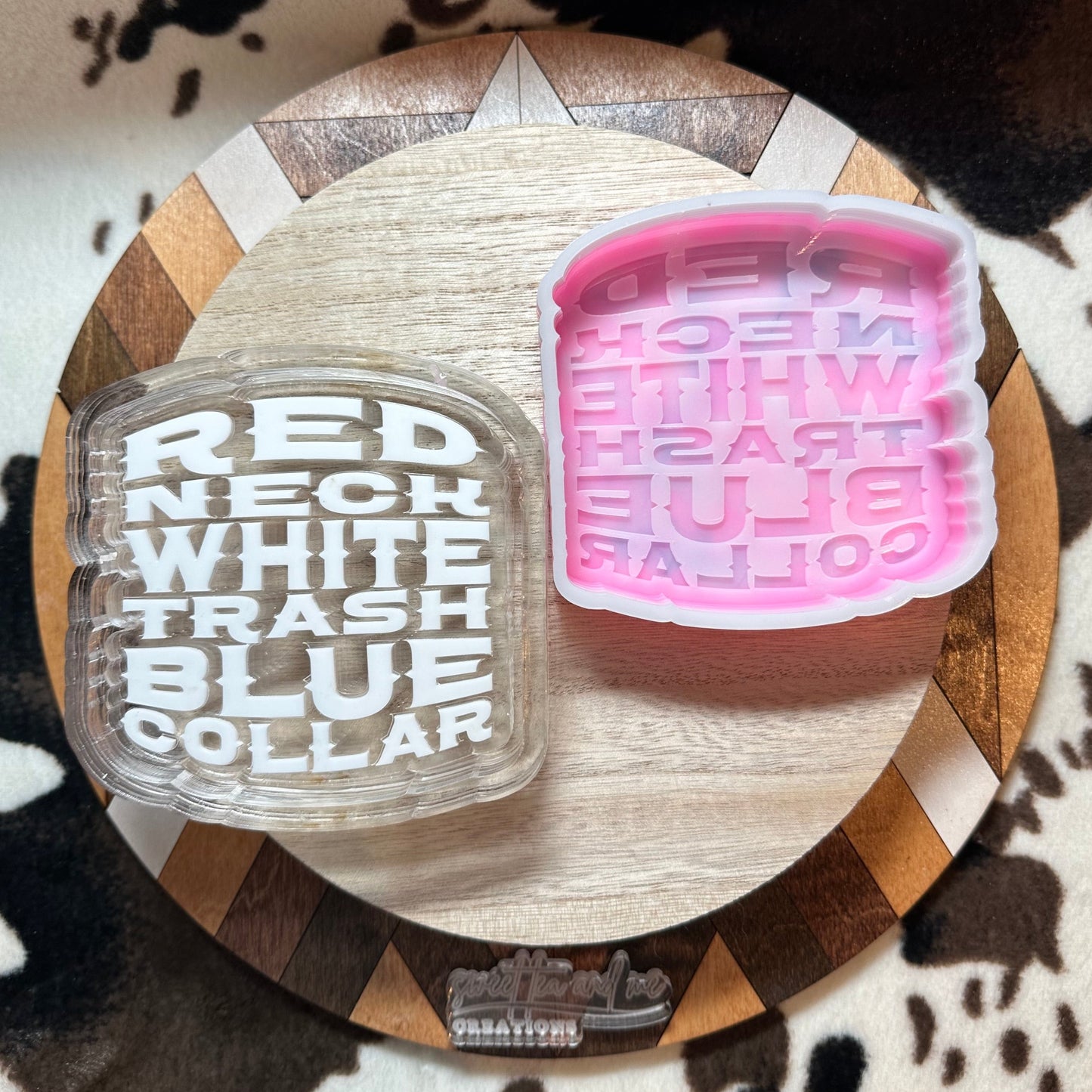 Red Neck White Trash Blue Collar Silicone Mold