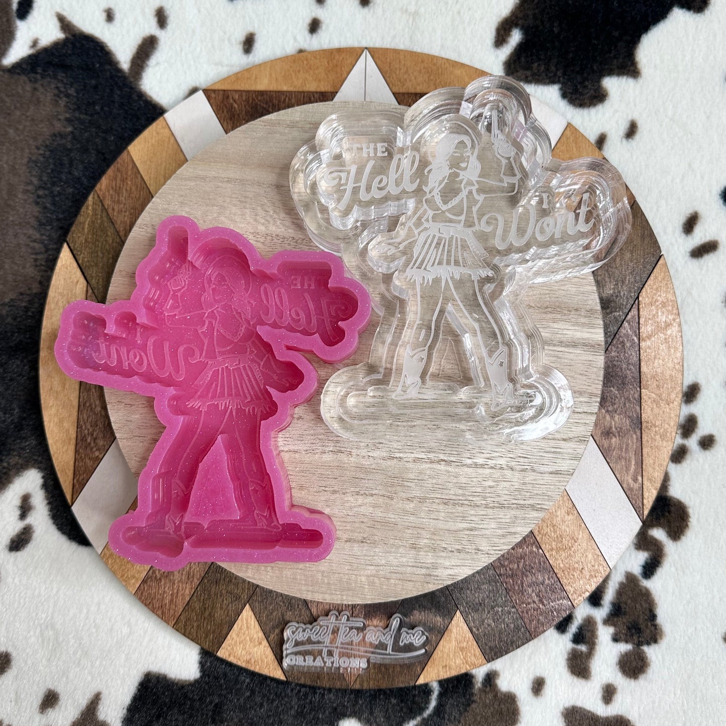 The Hell I Won't Vintage Cowgirl Silicone Mold