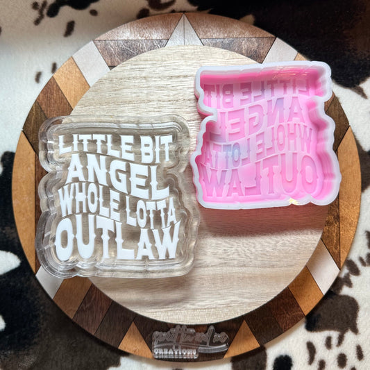 Little Bit Angel Whole Lotta Outlaw Silicone Mold